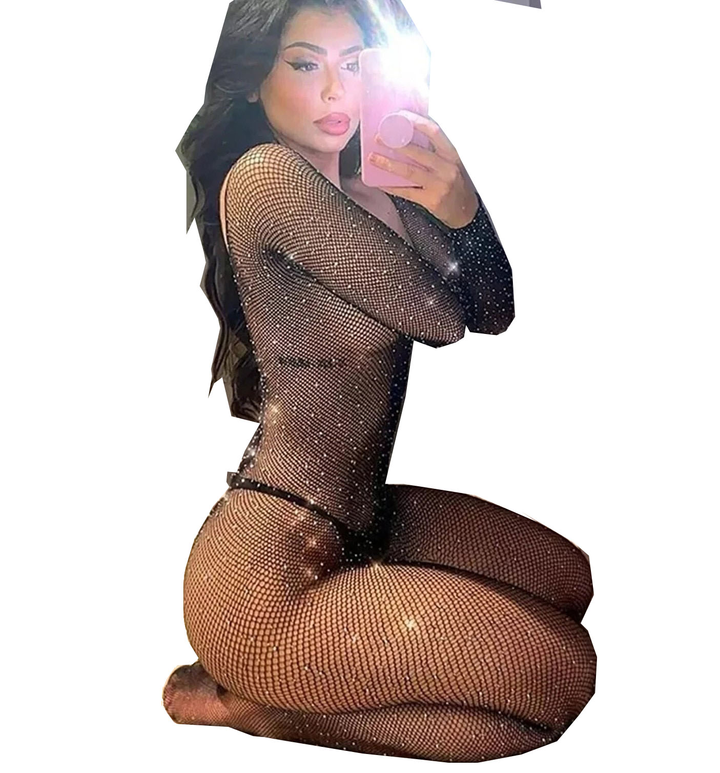 Fishnet Stocking Women - ملابس داخلية مثيرة بمقاسات كبيرة، بدلة