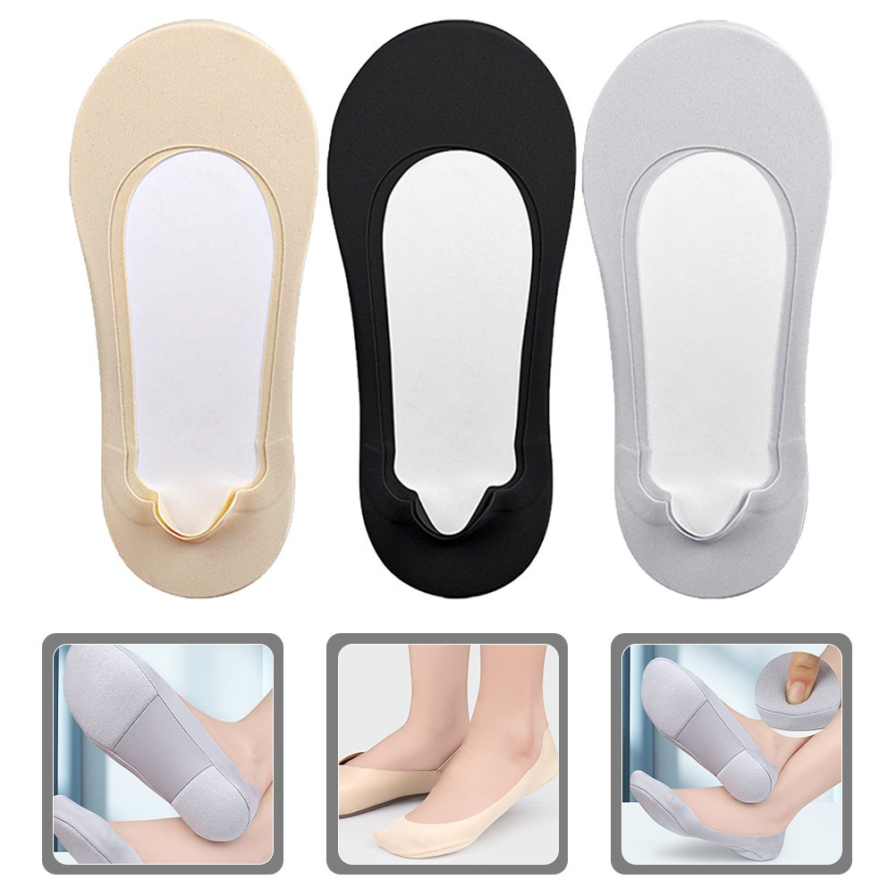 Invisibility Sock Loafer - 3 أزواج من الجوارب القصيرة غير