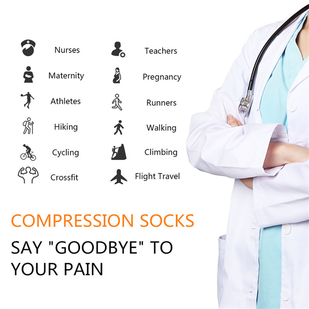5 زوج/حزمة جوارب ضغط الرجال تش - مراجعة Compression Sock Medical وسعره