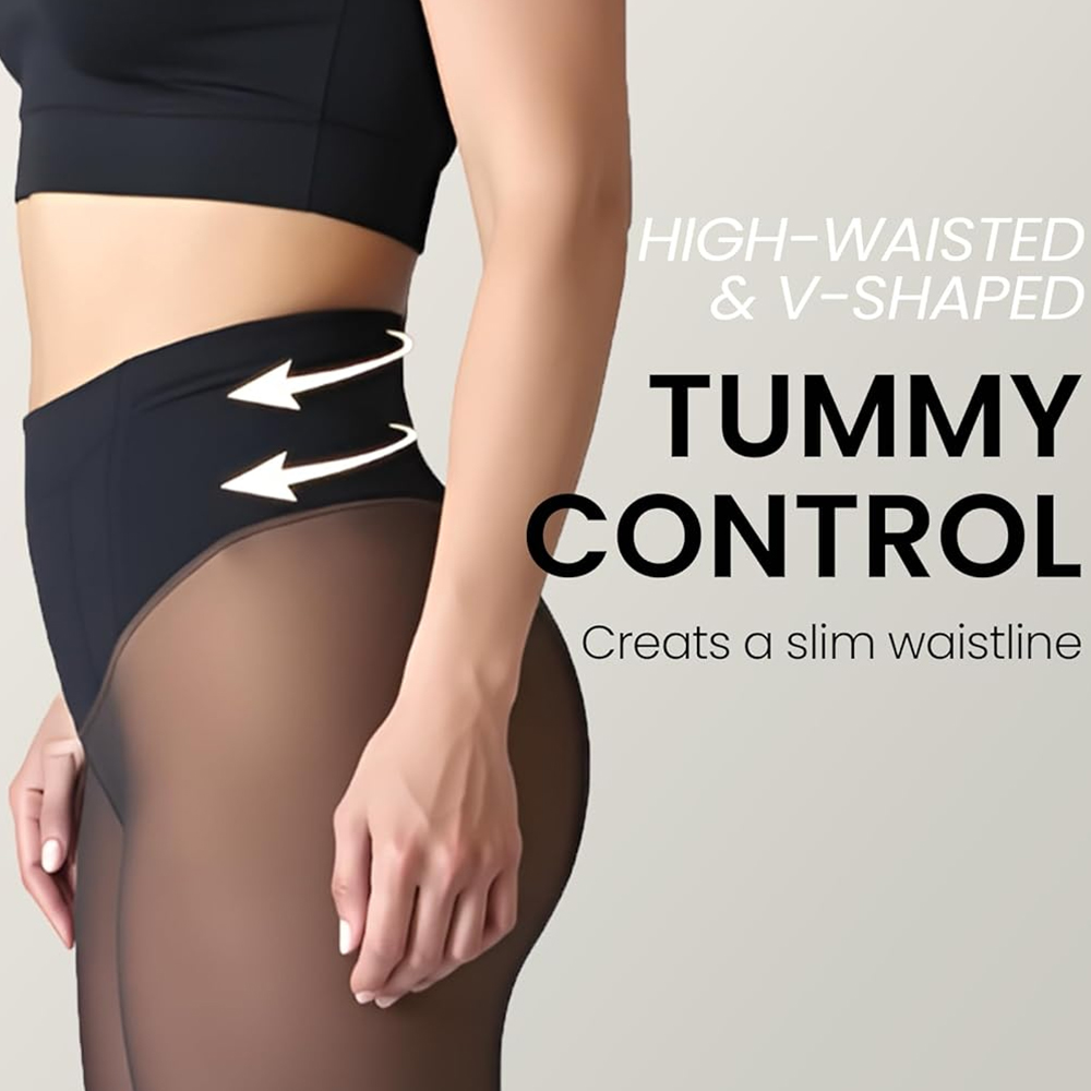 بنطلون ضيق مبطن بالفليس بخياطة - مراجعة Tights Pantyhose Sheer وسعره