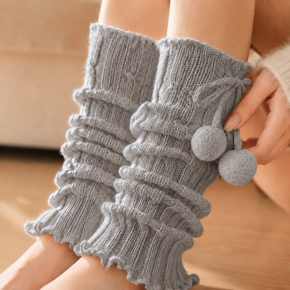 دفايات أرجل محبوكة بنمط الكابل - مراجعة Boot Sock Slouchy وسعره