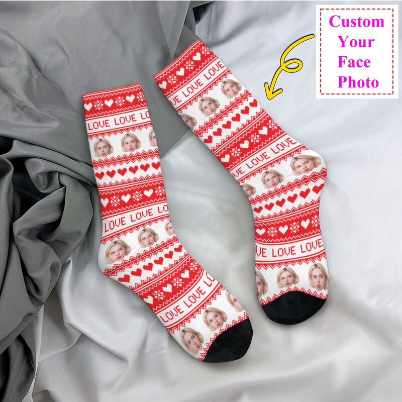 عيد الميلاد شخصية مخصصة الوجه  - مراجعة Dress Sock Men وسعره