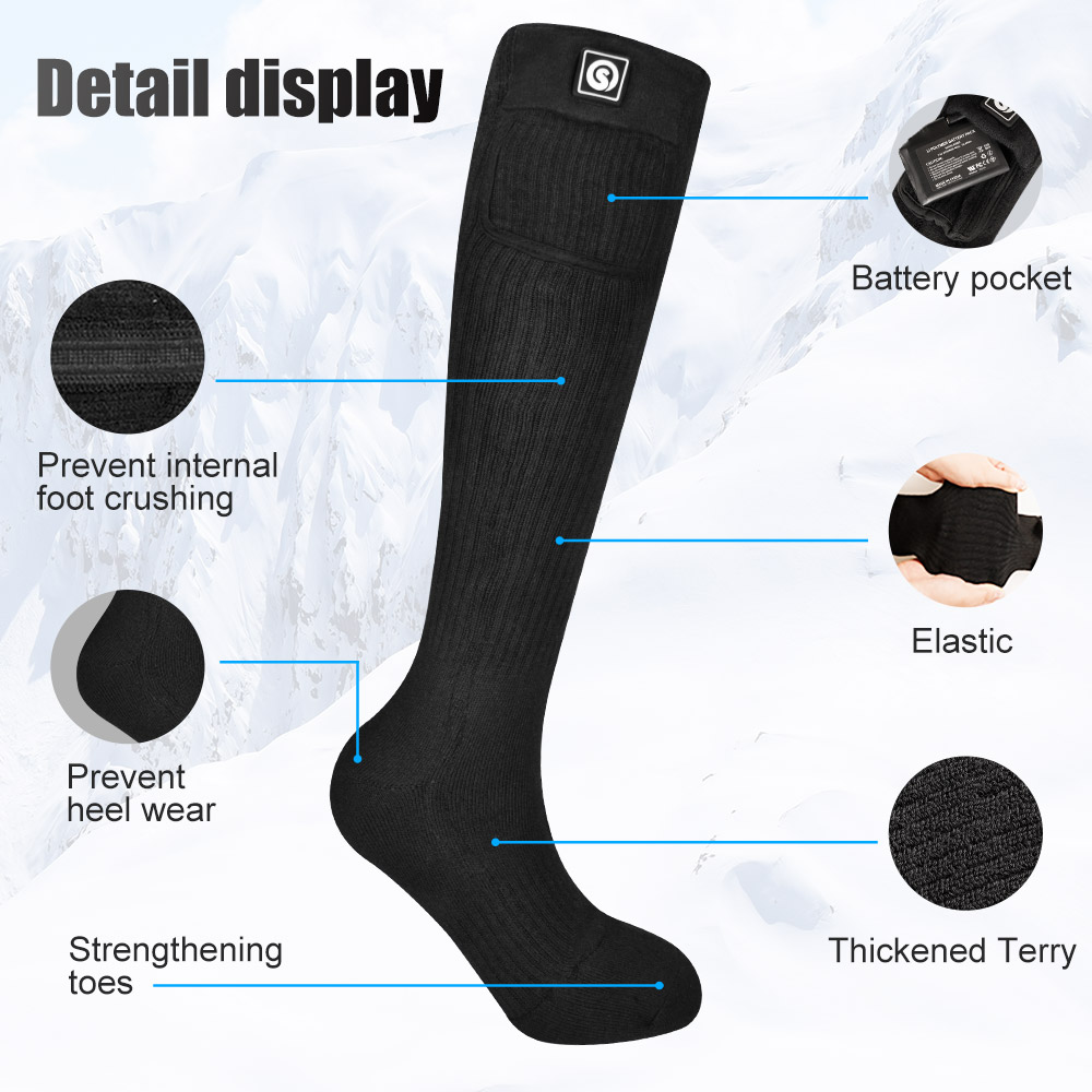 جوارب ساخنة حرارية للكبار ، مق - مراجعة Thermal Sock Winter وسعره